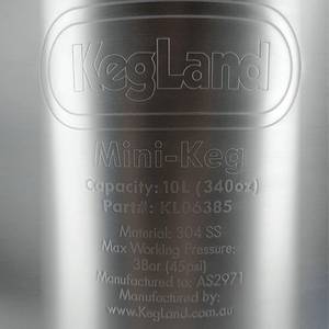 Olutkegi (Mini Keg) 10L ruostumaton teräs