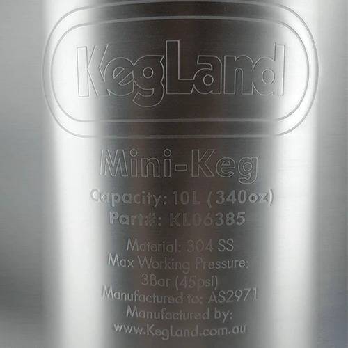 Olutkegi (Mini Keg) 10L ruostumaton teräs