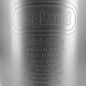 Ölkagge (Mini Keg) 4L rostfritt stål