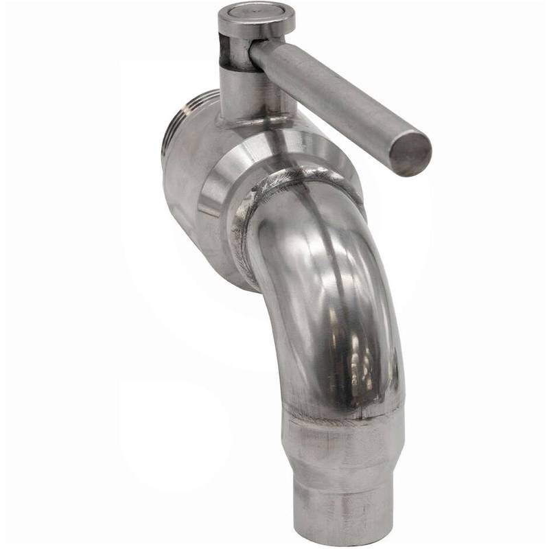 Ball valve 1" with long outlet stainless steel