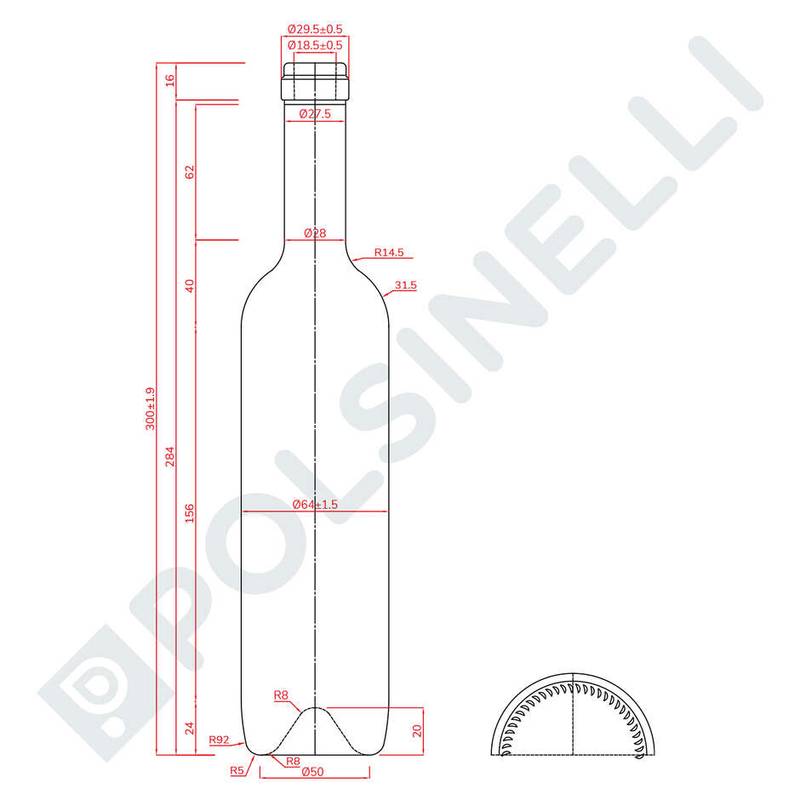 Bordeaux Europea bottle 500 ml uvag (20 pcs) produkt