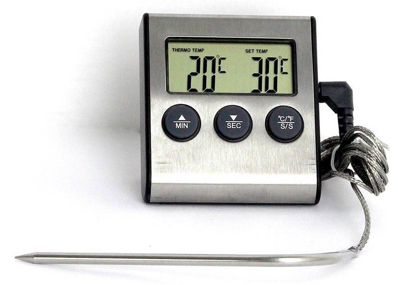 Termometras 0-250°C skaitmeninis orkaitei su zondu