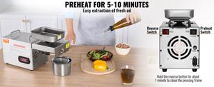 Öljypuristin Automaattinen Vevo 3-6kg/t 850W