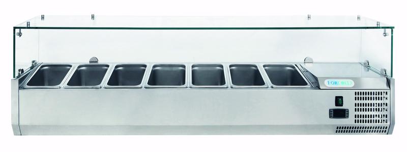 Kyld pizza vitrinskåp, Statisk (FORCOLD) 1500x335mm G-VRX1500-330