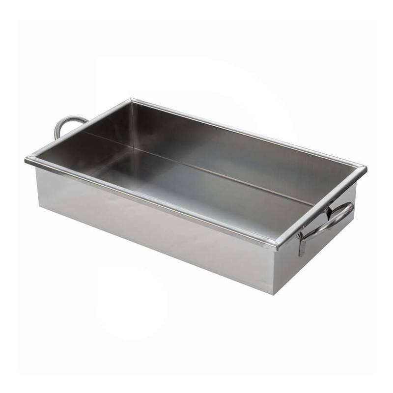 Pan 70x40 rectangular with handles stainless steel