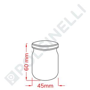 Stikla burka 60ml 125 gab