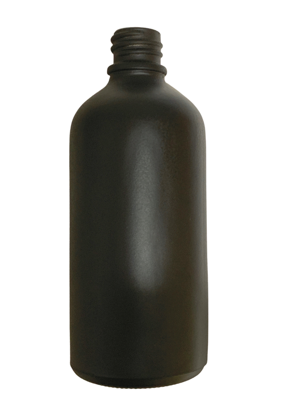 Glasflasche Apteek 100ml schwarz-matt für 18mm Verschluss
