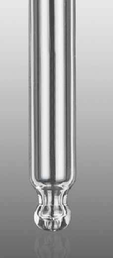 Tamper evident dropper white 18/410; glass tube 83mm