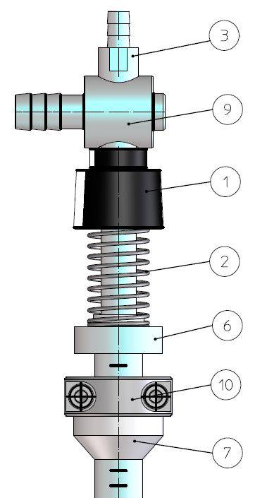 Tenco Upper hose holder for s/steel wine nozzle posit.3