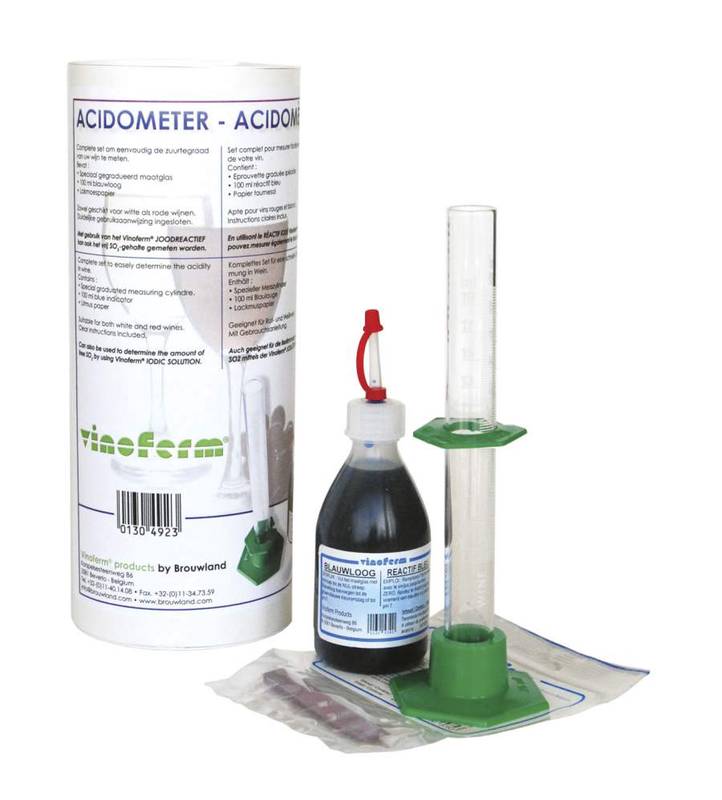 Acid SO2 test kit Vinoferm for liquids