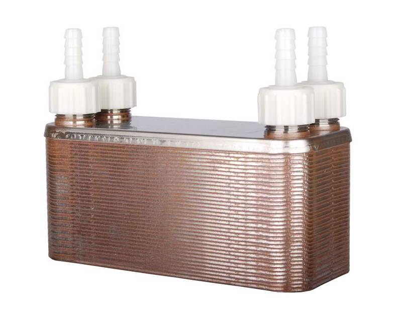 Plate heat exchanger 0,4m² 24kW 3/4" AISI 316