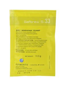 Õllepärm BrewFerm SafAle S-33 11,5g