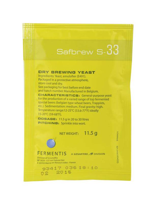 Õllepärm BrewFerm SafAle S-33 11,5g