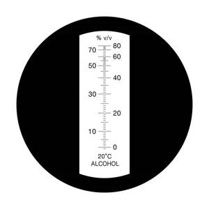 Refraktometri väkevä alkoholi alk.0-80 %