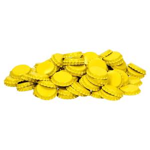 Crown Cap 26mm 100pcs yellow
