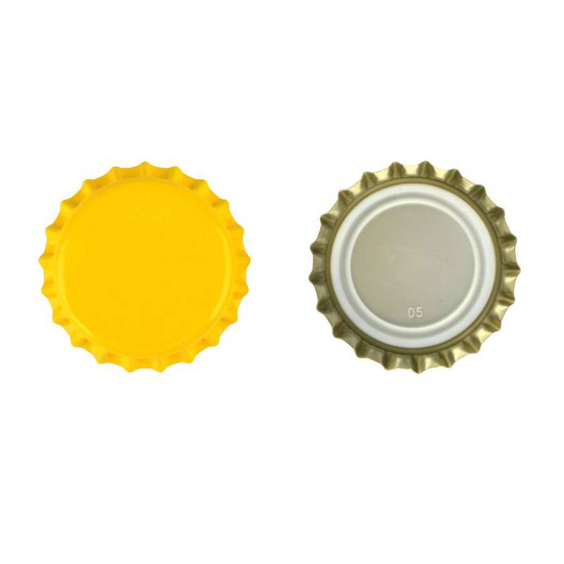 Crown Cap 26mm 100pcs yellow