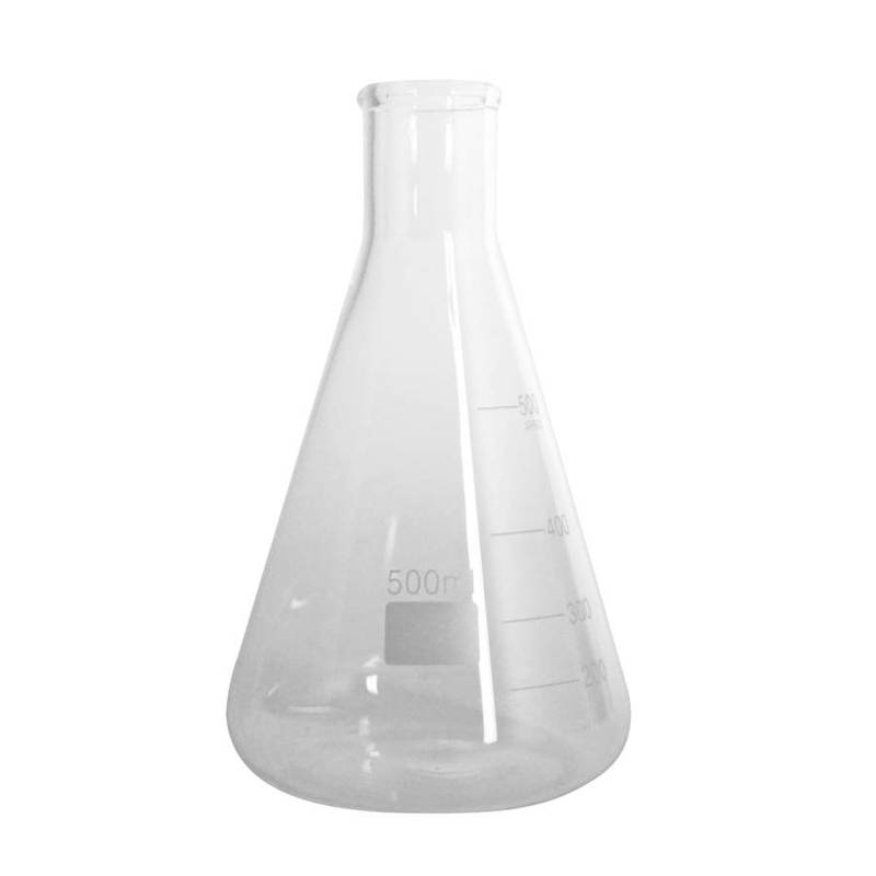 Flask 500ml Erlenmeyer borosilicate glass graduated