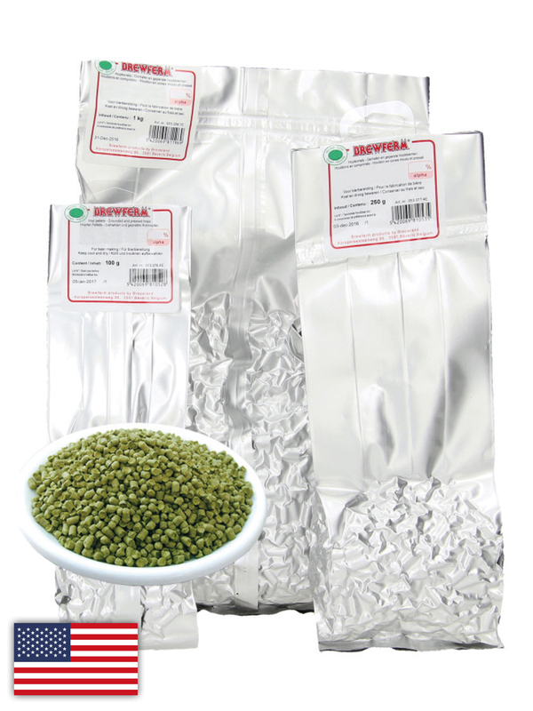 Apiņu granulas Cascade 100g α4,5-8,9/β3,6-7,5