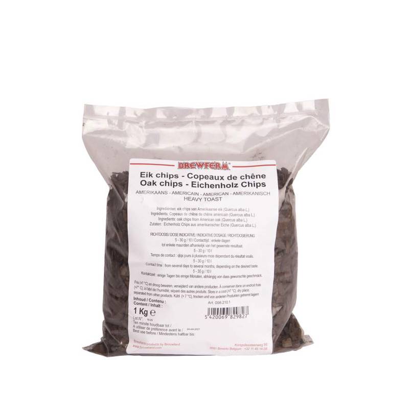 Brewferm oak chips American heavy toast 1kg