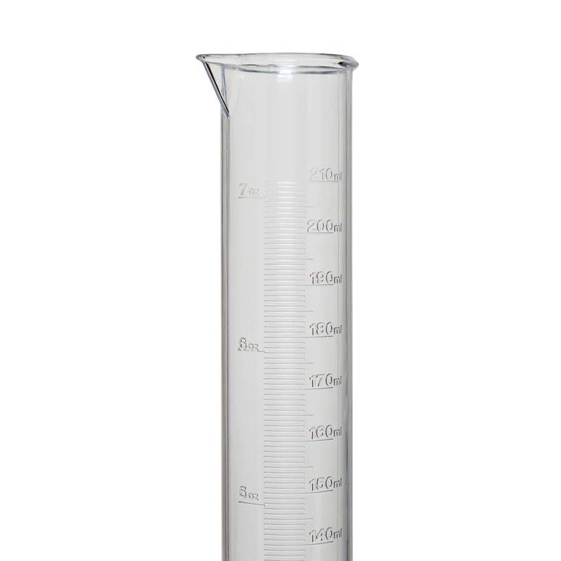 Matavimo cilindras ir matavimo taurelė 210ml su matavimo juostele plastikas