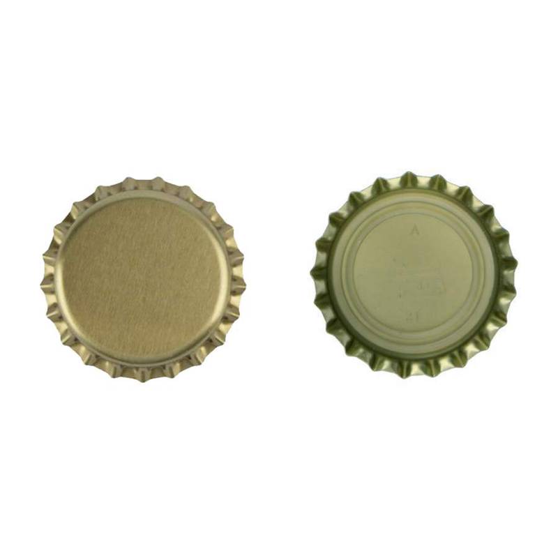 Kronkorken 26mm 100 Stück goldfarben mit Sauerstoffbarriere