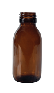 Klaaspudel Apteek 150ml pruun