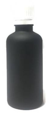 Glasflasche Apteek 30ml schwarz-matt für 18mm Verschluss