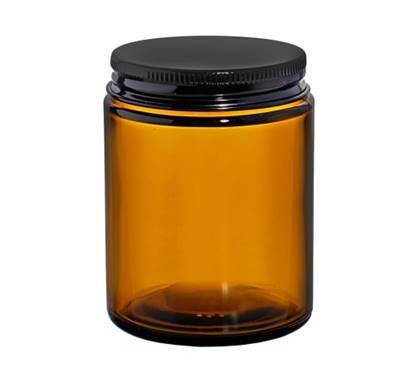 Stikla burka 150ml brūna ar alumīnija vāciņu