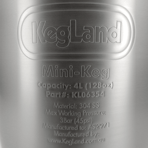 Ölkagge (Mini Keg) 4L rostfritt stål