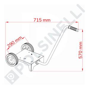 Pumppukärry Mini AISI 304 ruostumaton teräs