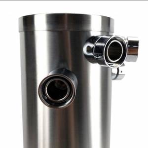 Quadruple beer tap tower brushed stainless steel