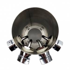 Quadruple beer tap tower brushed stainless steel