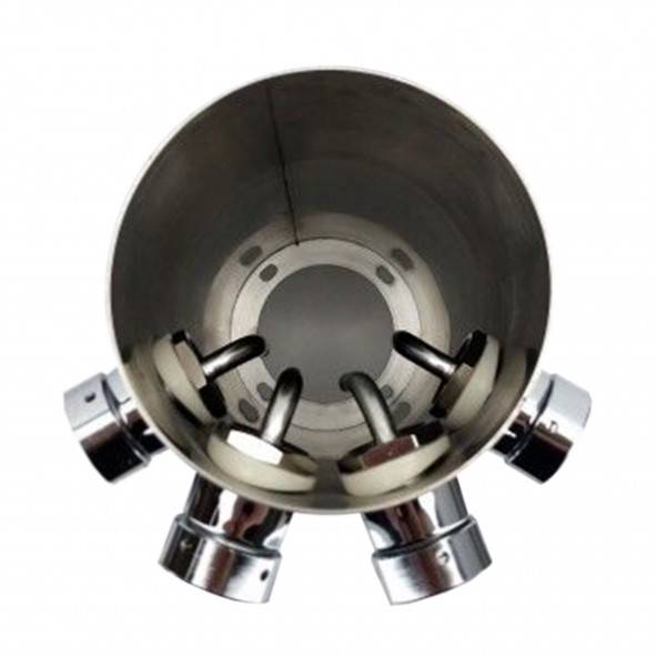 Quadruple beer tap tower brushed stainless steel