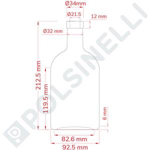 Flaska 700ml Oblò glas transparent (12st)