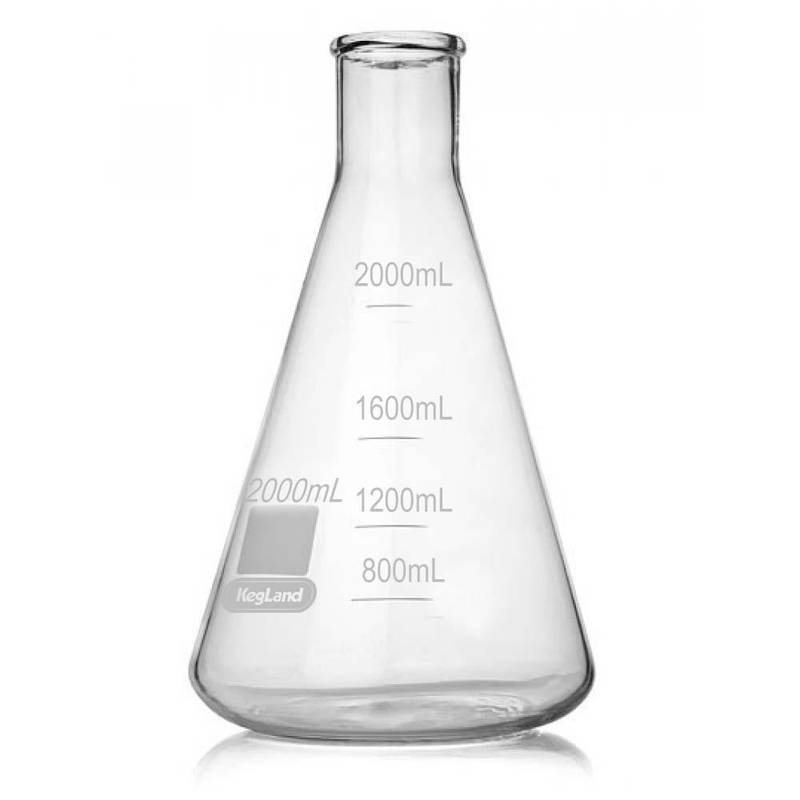 Kolv 2000ml Erlenmeyer konisk borosilikat