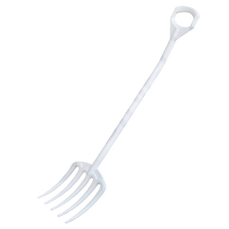 Valkoinen haarukka 127 cm – elintarvikkeille