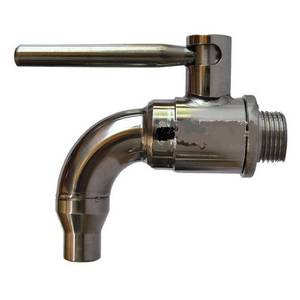 Ball valve 1" with long outlet stainless steel