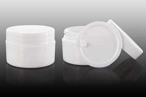 Plastikinis indelis 15 ml, dvigubos sienelės, baltas (nepermatomas)