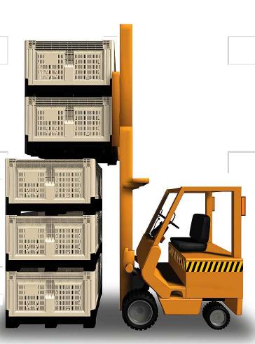 Palletbox Smartbox 720L gray 4 feet foldable