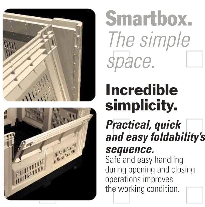 Palletbox Smartbox 720L gray 4 feet foldable