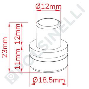 Synthetischer T-Korken ø12 Kopf ø18,5 / H11 mm gerillt 100 Stk.