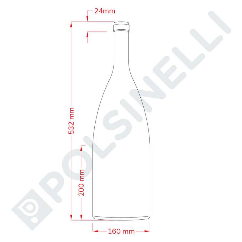 Wine Bottle Magnum 5L Uvag Green