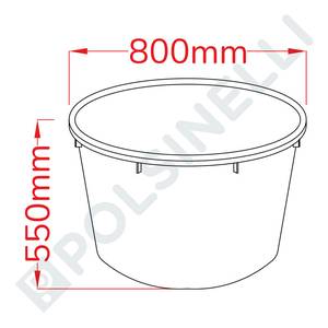 Plastvann 210L D80xH55cm toitainetele