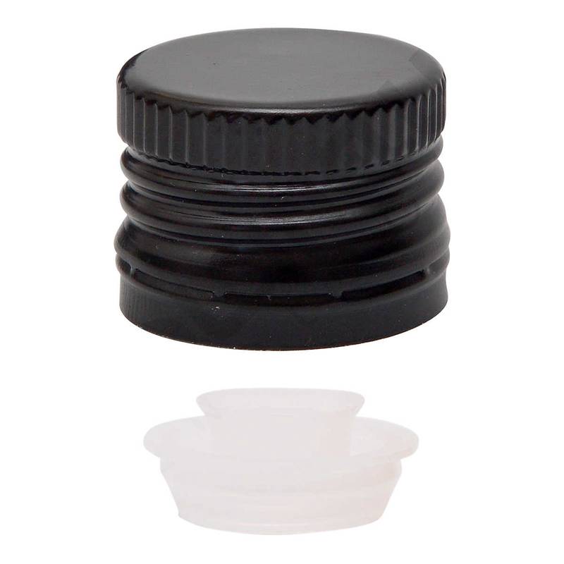 Metallikansi 31,5x24mm musta adapterilla 100kpl