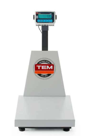 LCD platform scale with a column and legalisation EKO+ line 300kg TEM 500x700x(H)940mm