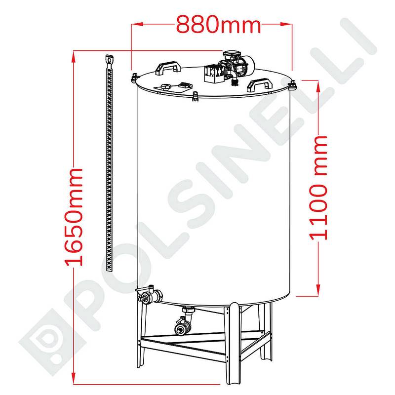 Mixer tank 500L