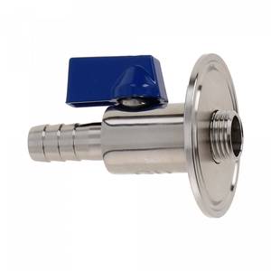 Schellen-Verbindung 1,5"/50,5mm mit Kugelhahn für 12mm Schlauch
