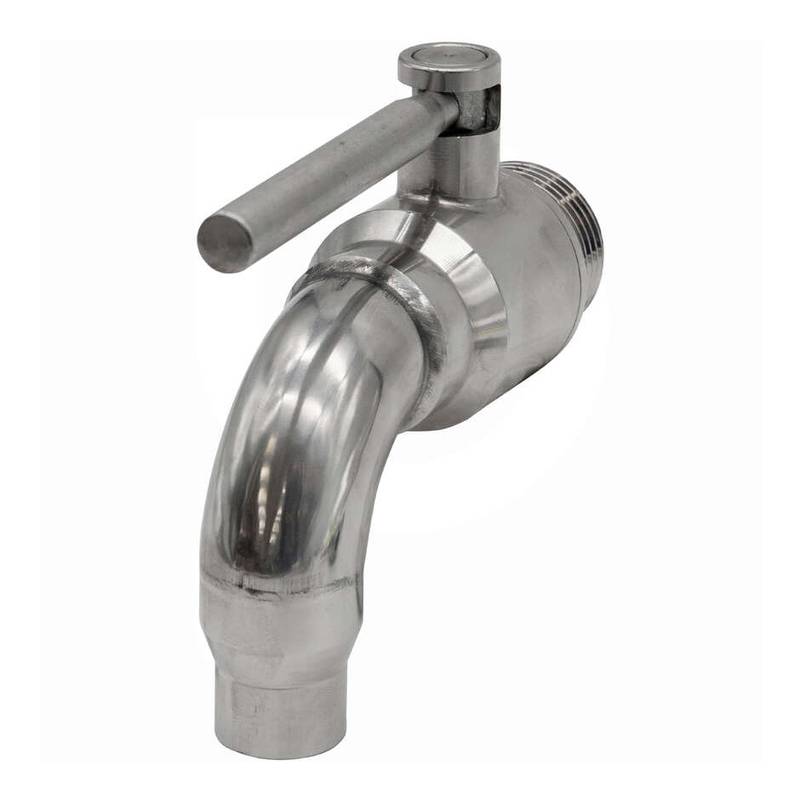 Ball valve 1" with long outlet stainless steel
