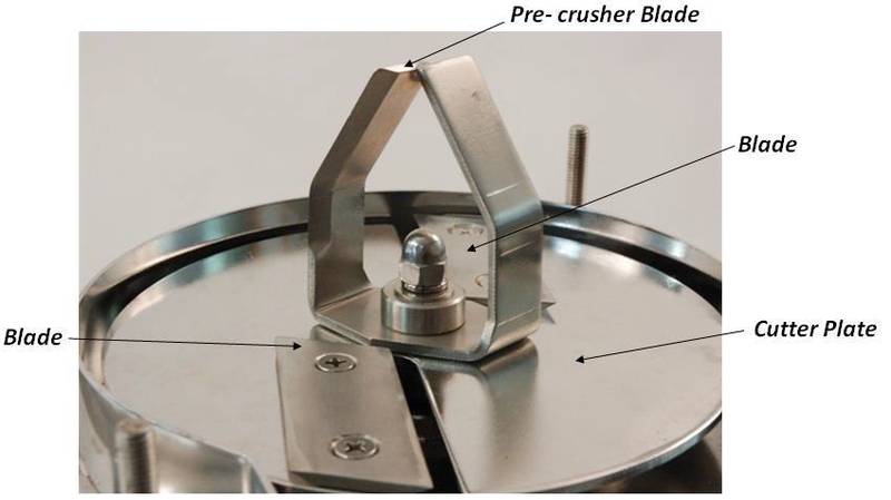 Crushing blade with disc M50 double-blade