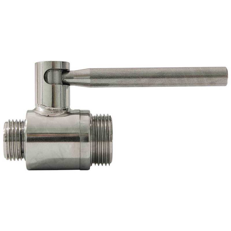 Kuulkraan 1/2"x3/4" VK/VK roostevaba teras